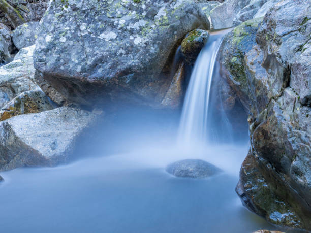 istock Waterfall in a mountain stream with long exposure 1800801623