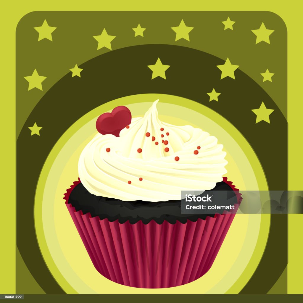 Cupcake and a wallpaper Baked stock vector
