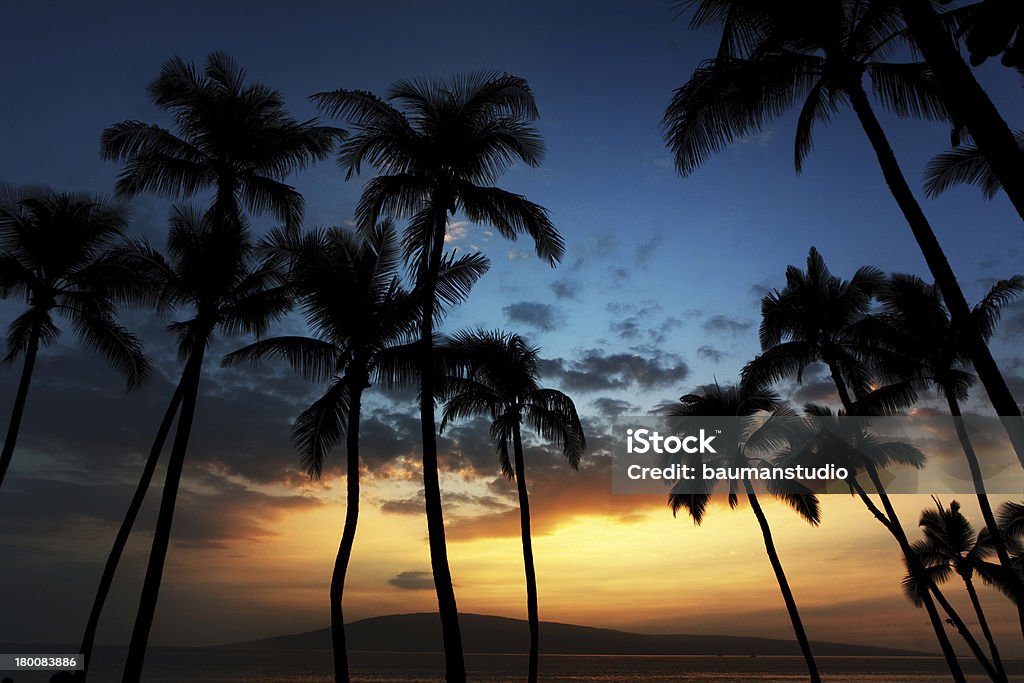 Hawaiischer Sonnenuntergang - Lizenzfrei Abenddämmerung Stock-Foto