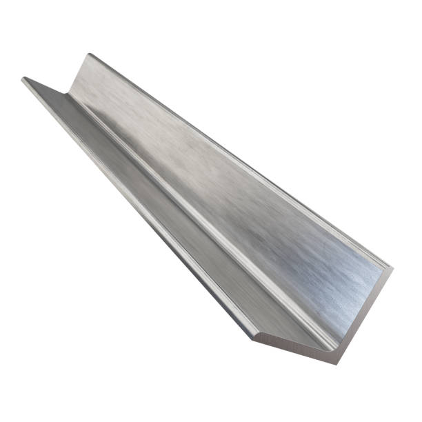istock Product of engineering construction. Aluminium or steel angle or corner profile isolated on white background. Clipping path included. 1800853555