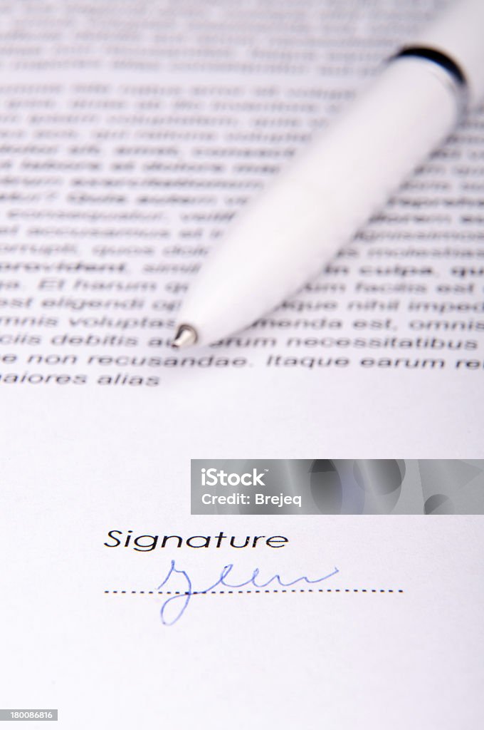 Firma de acuerdo - Foto de stock de Autoridad libre de derechos