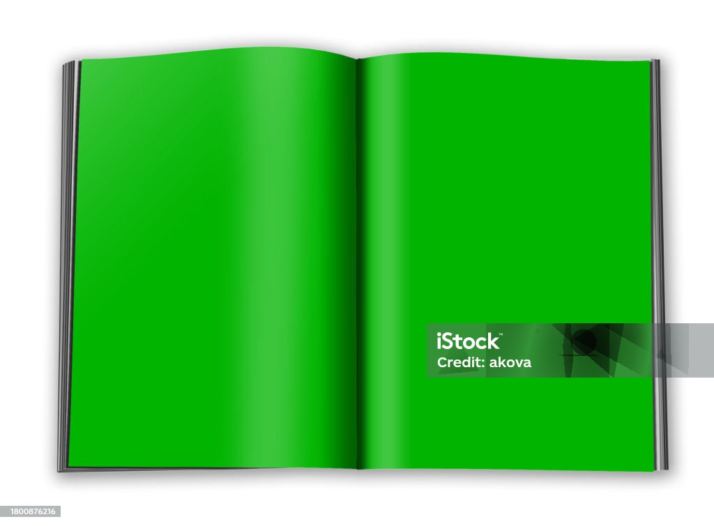 Green Magazine File Green Magazine Blank Template For Presentation Layouts And Design ...