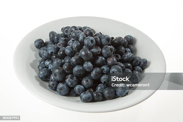 Blueberries In Bowl On White Background Stock Photo - Download Image Now - Berry Fruit, Blue, Blueberry