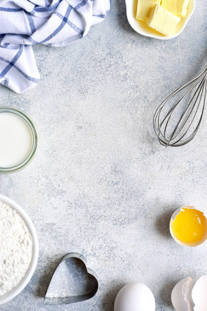 istock Culinary background with ingredients for baking . Top view with copy space. 1800881558