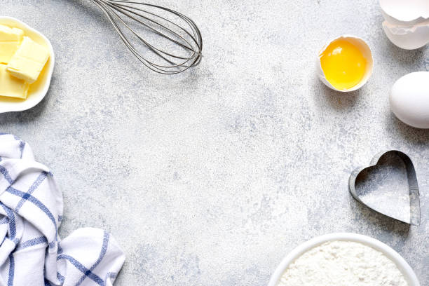 istock Culinary background with ingredients for baking . Top view with copy space. 1800885303