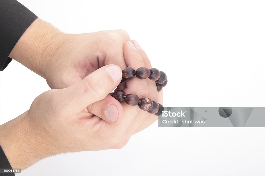 rosary-mit Händen - Lizenzfrei Allegorie Stock-Foto