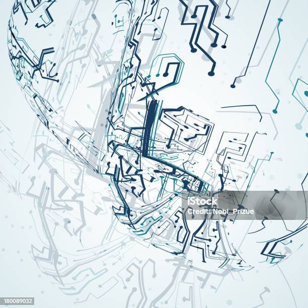 Ilustración de Tecnología Futurista Ilustración y más Vectores Libres de Derechos de Abstracto - Abstracto, Arte, Arte y artesanía