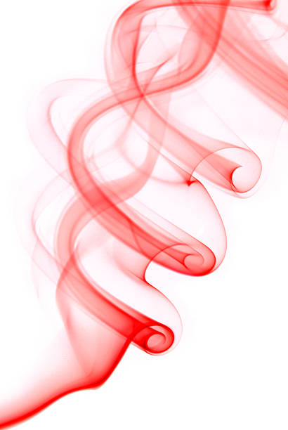 istock Sensitive abstract tinted incense smoke against white background 180091591