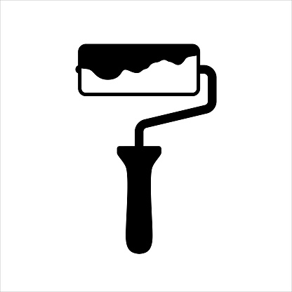 Roller brush From Working tools, Construction and Manufacturing icons. Paint Roller Icon for website design, app, UI. Vector illustration isolated on white background. EPS 10