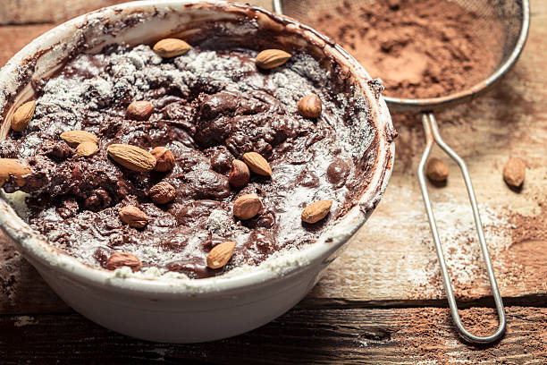 istock Closeup of homemade chocolate with almonds 180094907