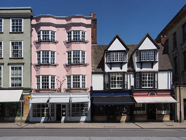 istock Old apartment building and shops 180096174