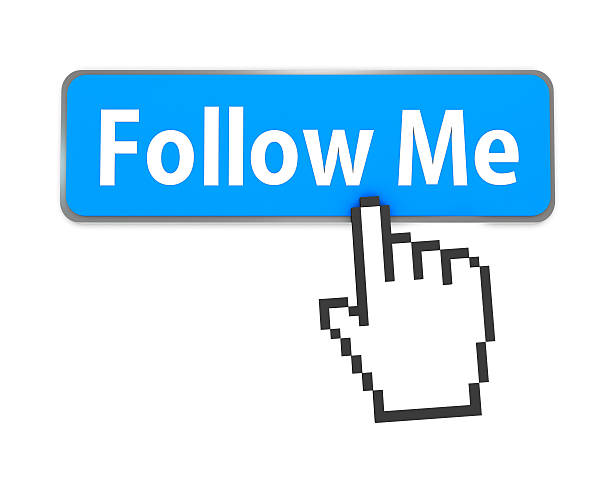 follow me 버튼을 - social issues information medium communication computer mouse 뉴스 사진 이미지