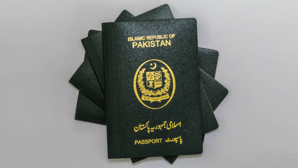 istock Pakistani Passport with Grayish Background HD. 1801020109