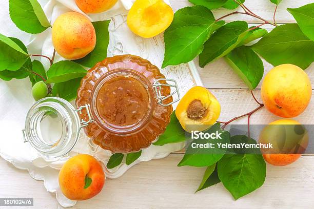 Apricot Jam Stock Photo - Download Image Now - Apricot, Apricot Jam, Canned Food