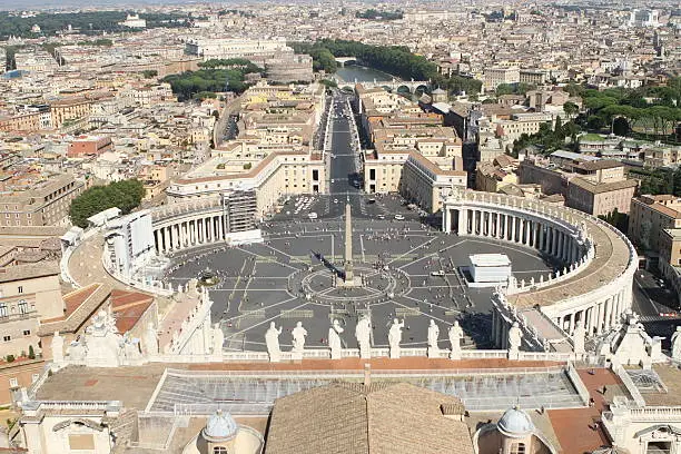 Photo of breath taking panoramic view of St. Peter's square