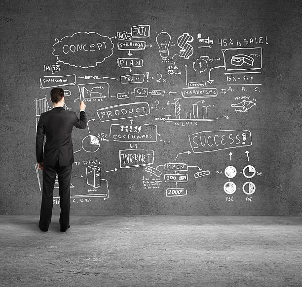 istock A business man drawing up a business plan 180105176