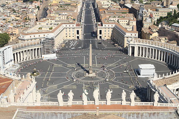 istock breathtaking panoramic view of St. Peter's square in Vatican Cit 180105251