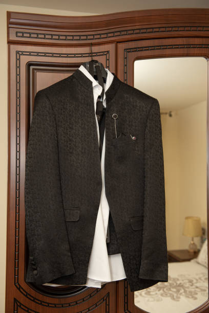 Modern style: groom suit prepared for the wedding