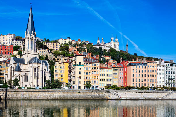 istock Horizontal view of Saone river in Lyon city 180108761