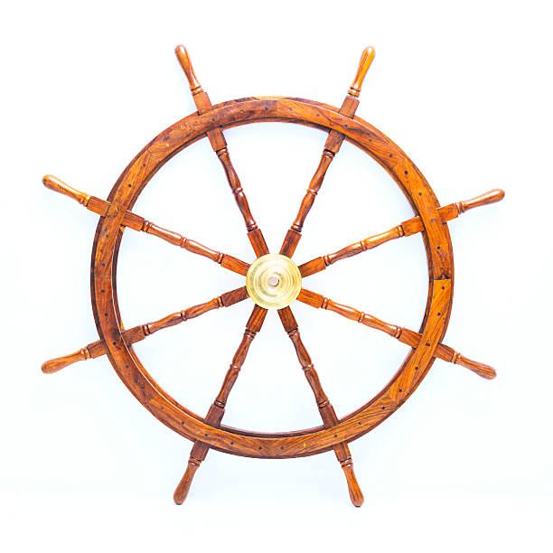 istock Wooden ship steering wheel 180109869