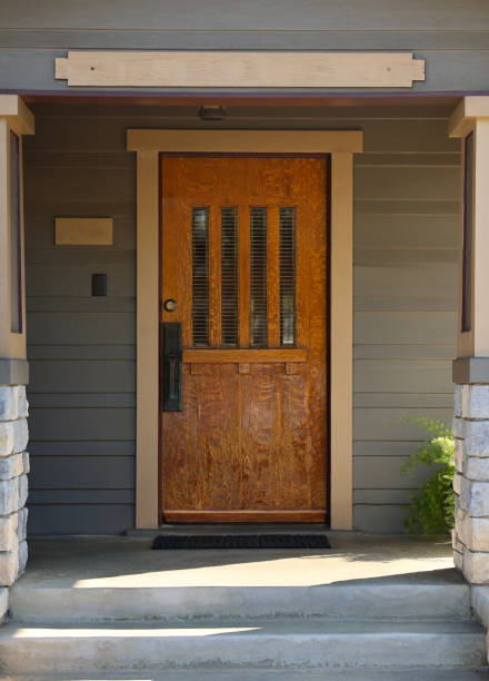 istock 1920s craftsman style cottage oak front door 1801131732