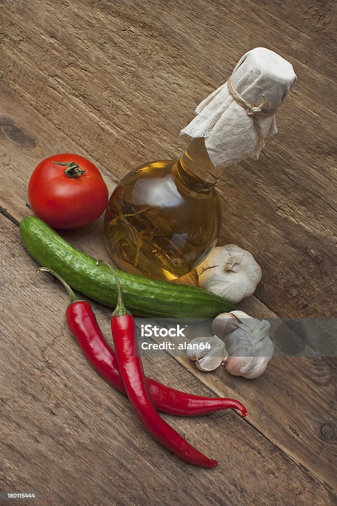Gemüse und Kochutensilien - Lizenzfrei Abnehmen Stock-Foto