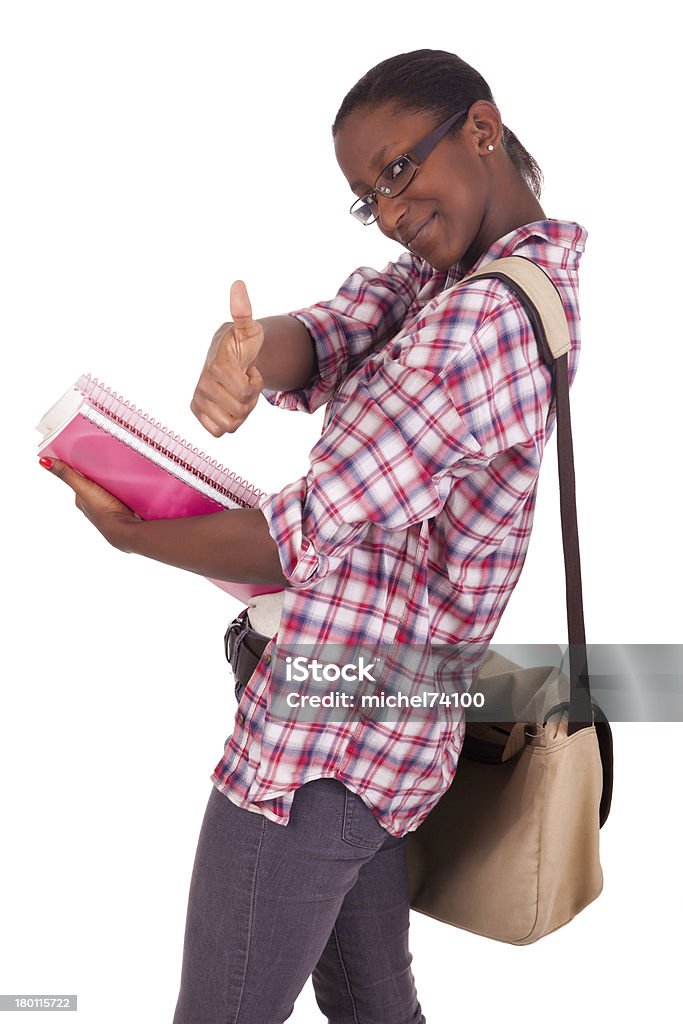 ESTUDANTE UNIVERSITÁRIO jovem afro-americano - Foto de stock de Adolescente royalty-free