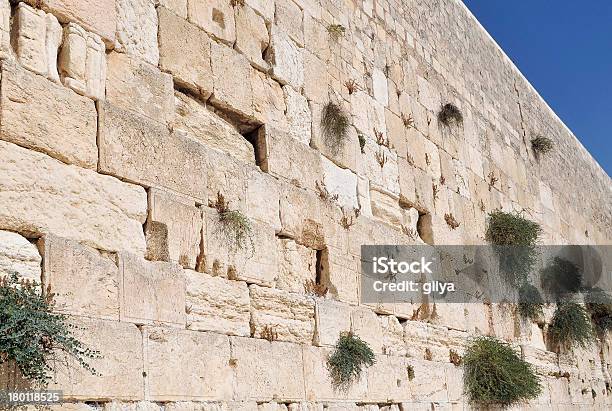 Primo Piano Di Un Muro Del Pianto Gerusalemme Israele - Fotografie stock e altre immagini di Antico - Condizione