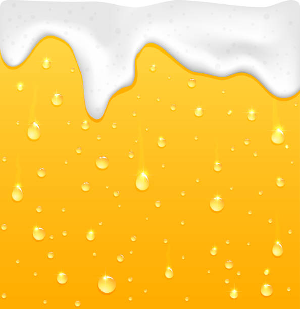 illustrazioni stock, clip art, cartoni animati e icone di tendenza di birra con schiuma - beer backgrounds nobody bright