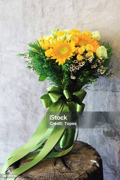 Bouquet Of Sunflowers Stock Photo - Download Image Now - Adult, Beautiful People, Beautiful Woman