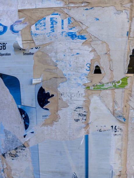 istock Abstract grunge background. Weathered and torn ads poster with copy space. 1801196755
