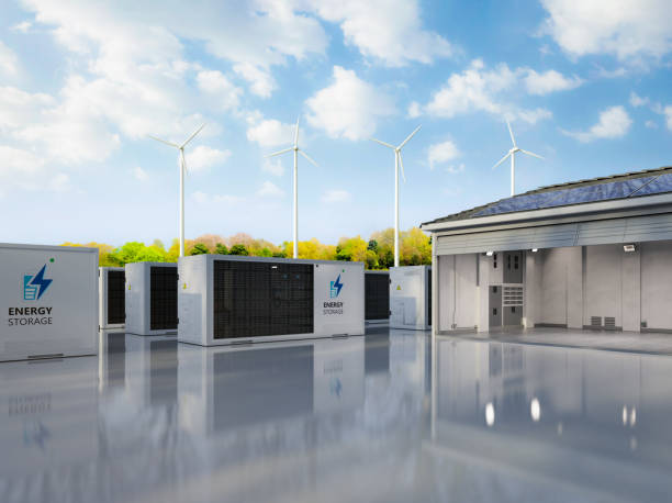 istock Energy storage system or battery container unit for domestic used 1801208920