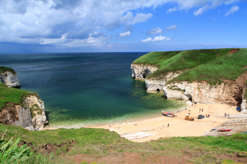 Flamborough North Landing Beach Yorkshire England UK Europe