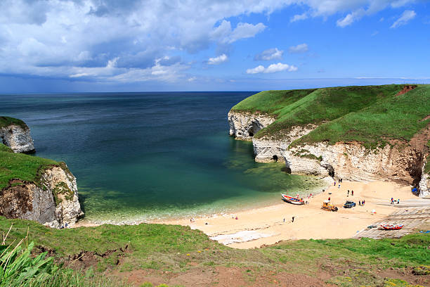 Flamborough North Landing Yorkshire Flamborough North Landing Beach Yorkshire England UK Europe east riding of yorkshire photos stock pictures, royalty-free photos & images
