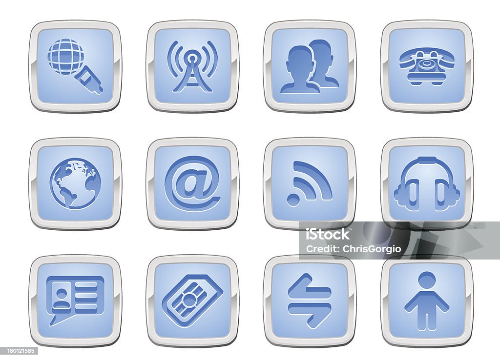 set di icone di comunicazione - arte vettoriale royalty-free di Adulto