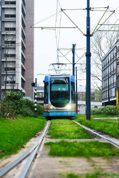 istock Exploring Rotterdam: Modern Cityscape with Electric Trams Public Transit 1801217411
