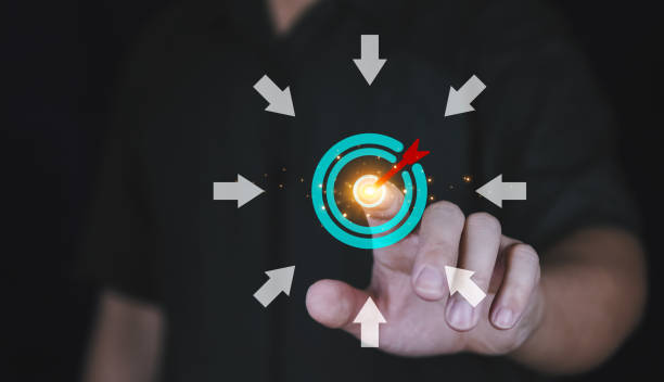 istock Concept goal and target from business strategy. Setting goals for success. 1801254509