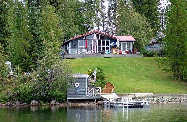 istock Lakehouse nature scenic 180127531