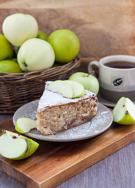 istock Piece of  apple pie with cinnamon 180128050