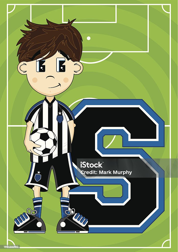 サッカー少年の説明書 - 5人制サッカーのロイヤリティフリーベクトルアート