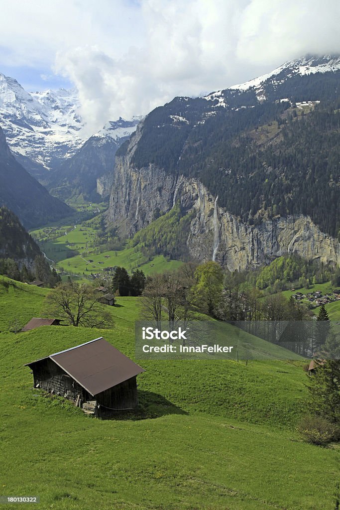 mountain village in den Alpen, Schweiz. - Lizenzfrei Alpen Stock-Foto