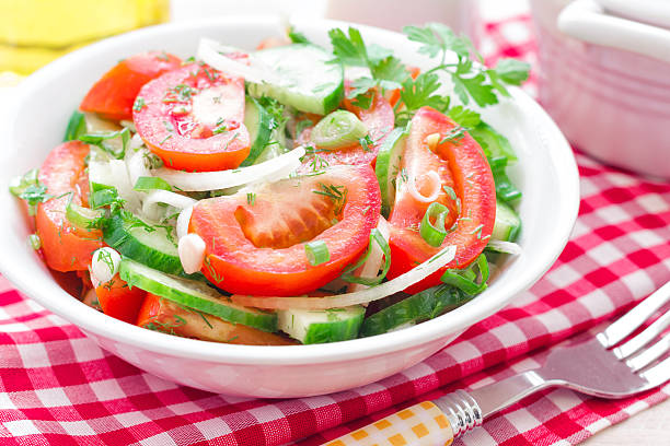 istock Salad with tomatoes and cucumbers 180134402