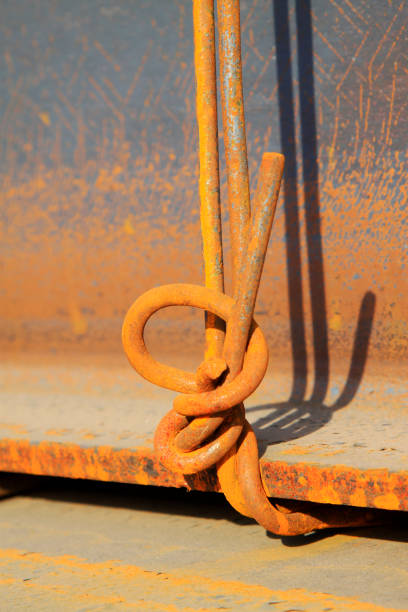 steel bar at the construction site, closeup of photo