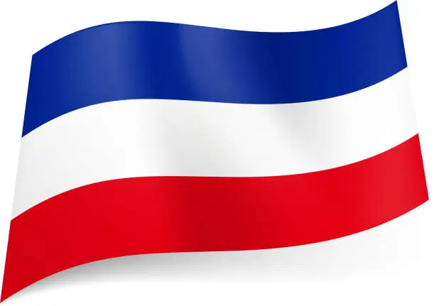 Vector illustration of State flag of Yugoslavia