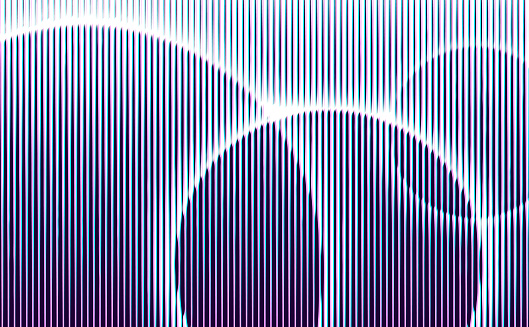 Multi Layered Background with glowing Circles and Glitch Technique