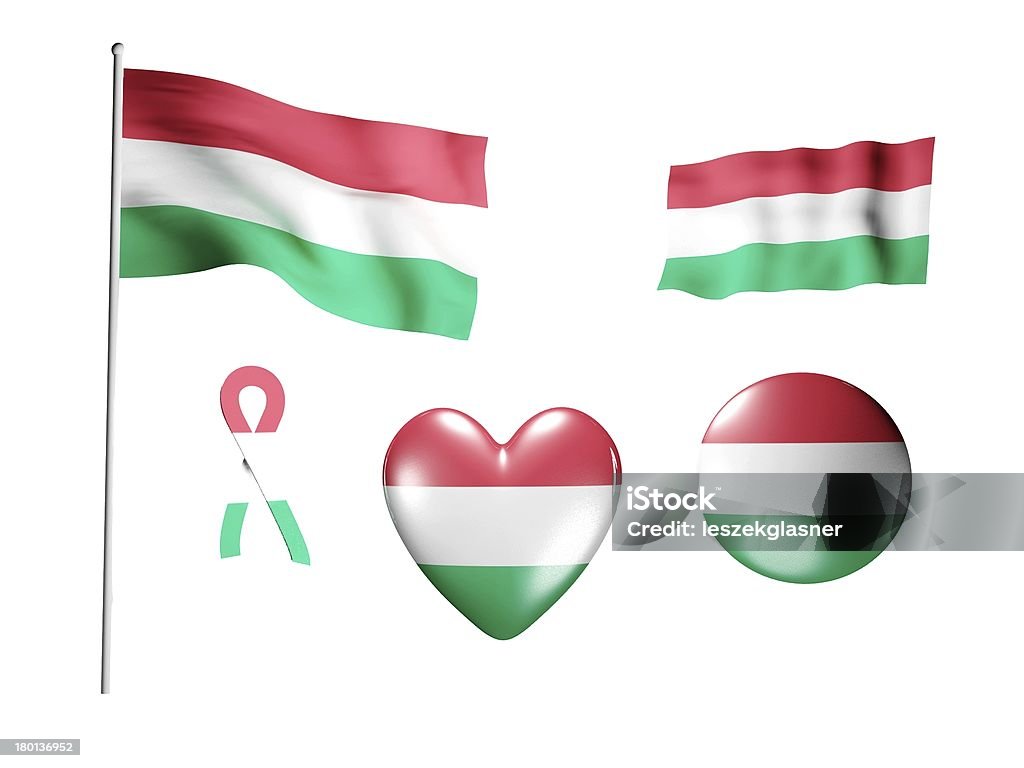 El Hungría bandera-Conjunto de iconos y flags - Foto de stock de Amor - Sentimiento libre de derechos