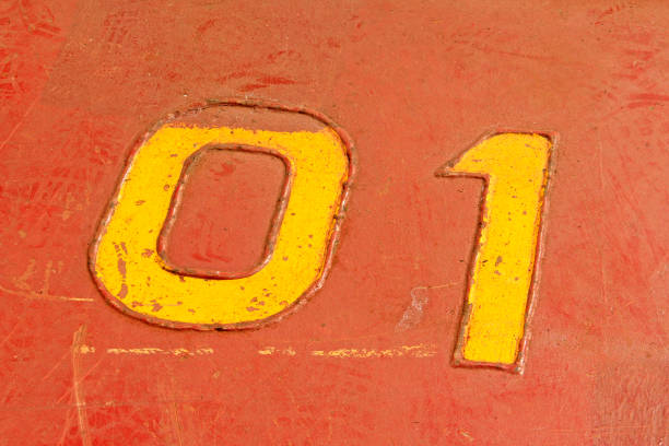 istock brown number on the plate 1801378244