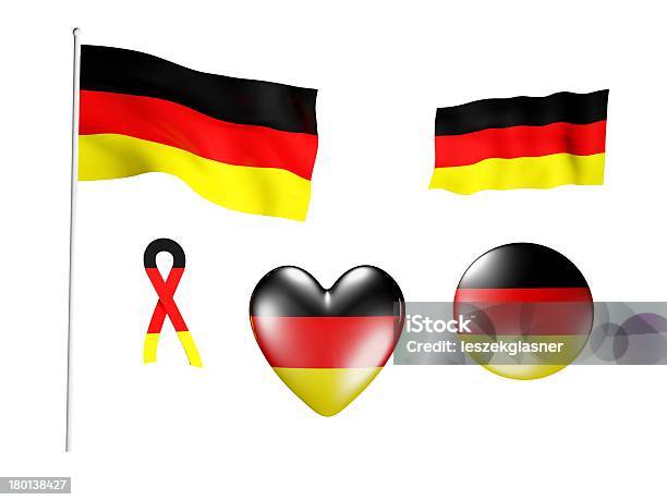 Germania Bandieraset Di Icone E Bandiere - Fotografie stock e altre immagini di Amore - Amore, Badge, Bandiera