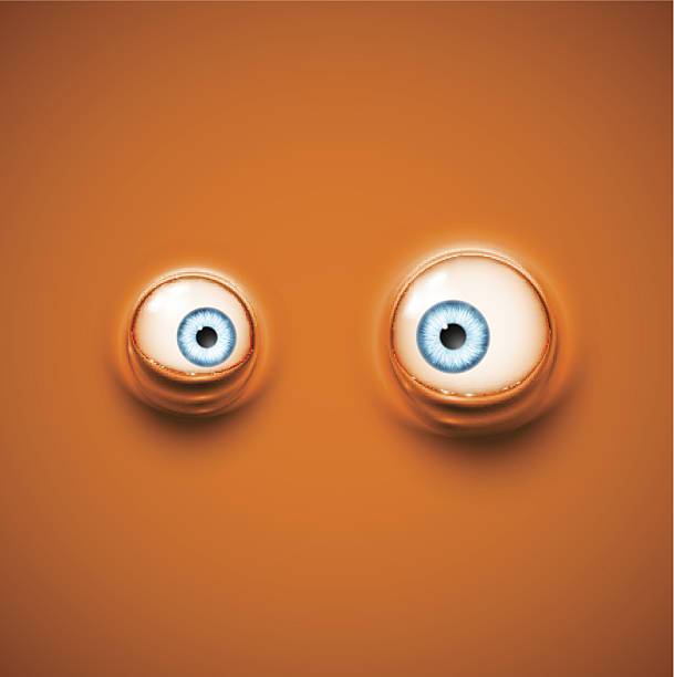 Background with eyes Background with cartoon eyes. Illustration contains transparency and blending effects, eps 10 cartoon characters with big heads stock illustrations