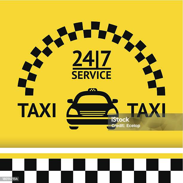 Символ Такси Автомобиль На Фоне — стоковая векторная графика и другие изображения на тему Такси - Такси, Нью-Йорк, Нью-йоркское такси